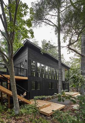 Black Forest House: Minimalist Facade in Harmony with Nature