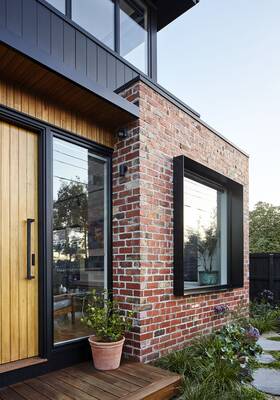 Country house with doors