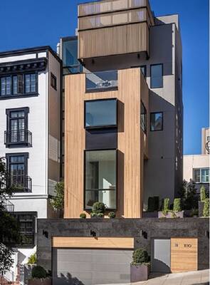 Modern Urban Residence with Vertical Wooden Façade