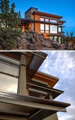 Country house with balcony