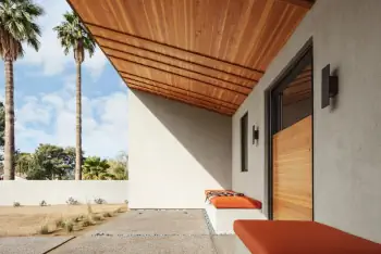 Modern Minimalist Facade with Wooden Accents
