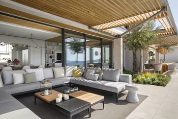 Mediterranean style of cottage facade