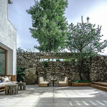 House finish in Mediterranean style