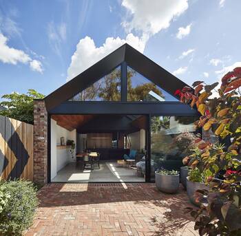 Oriental style of cottage facade