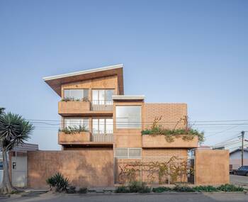 Example of balcony on house facade