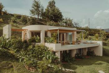 Photo of house with beige parts