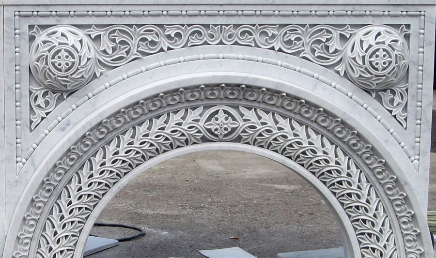 Arch carved out of marble
