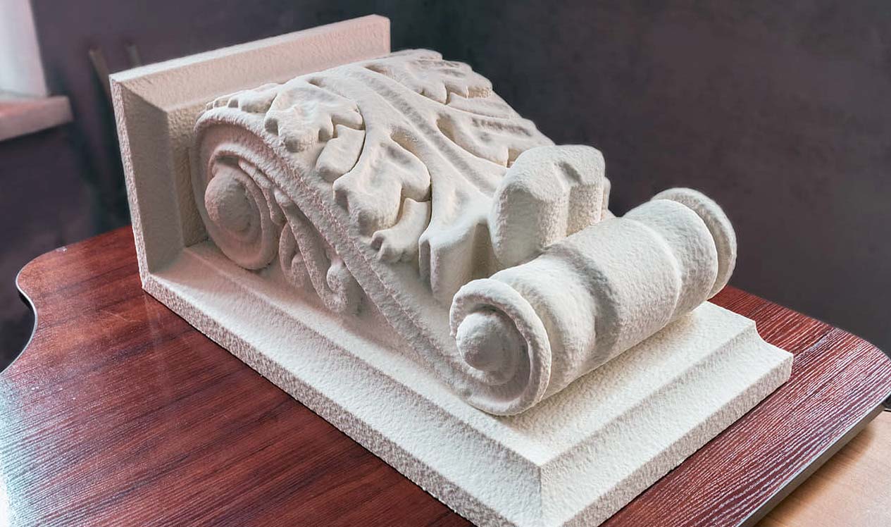 Acrylic sprayed foam cantilever