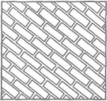 Diagonal one-row bond