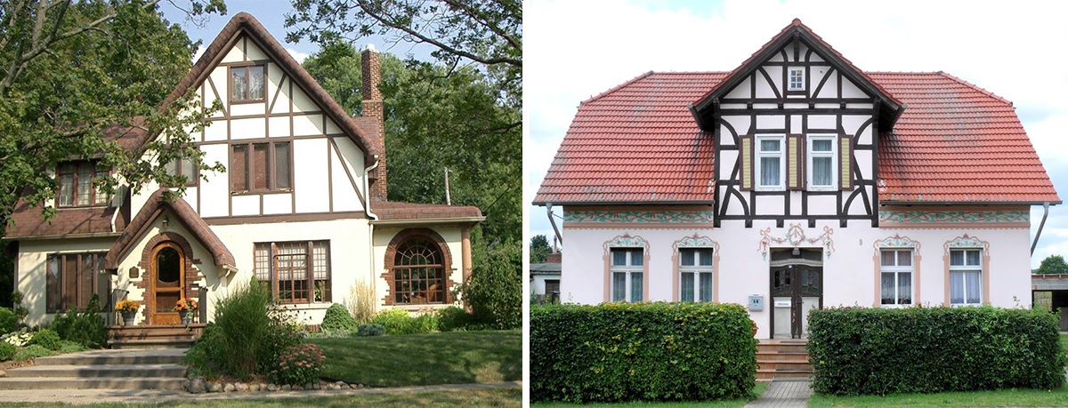 half-timbered facade