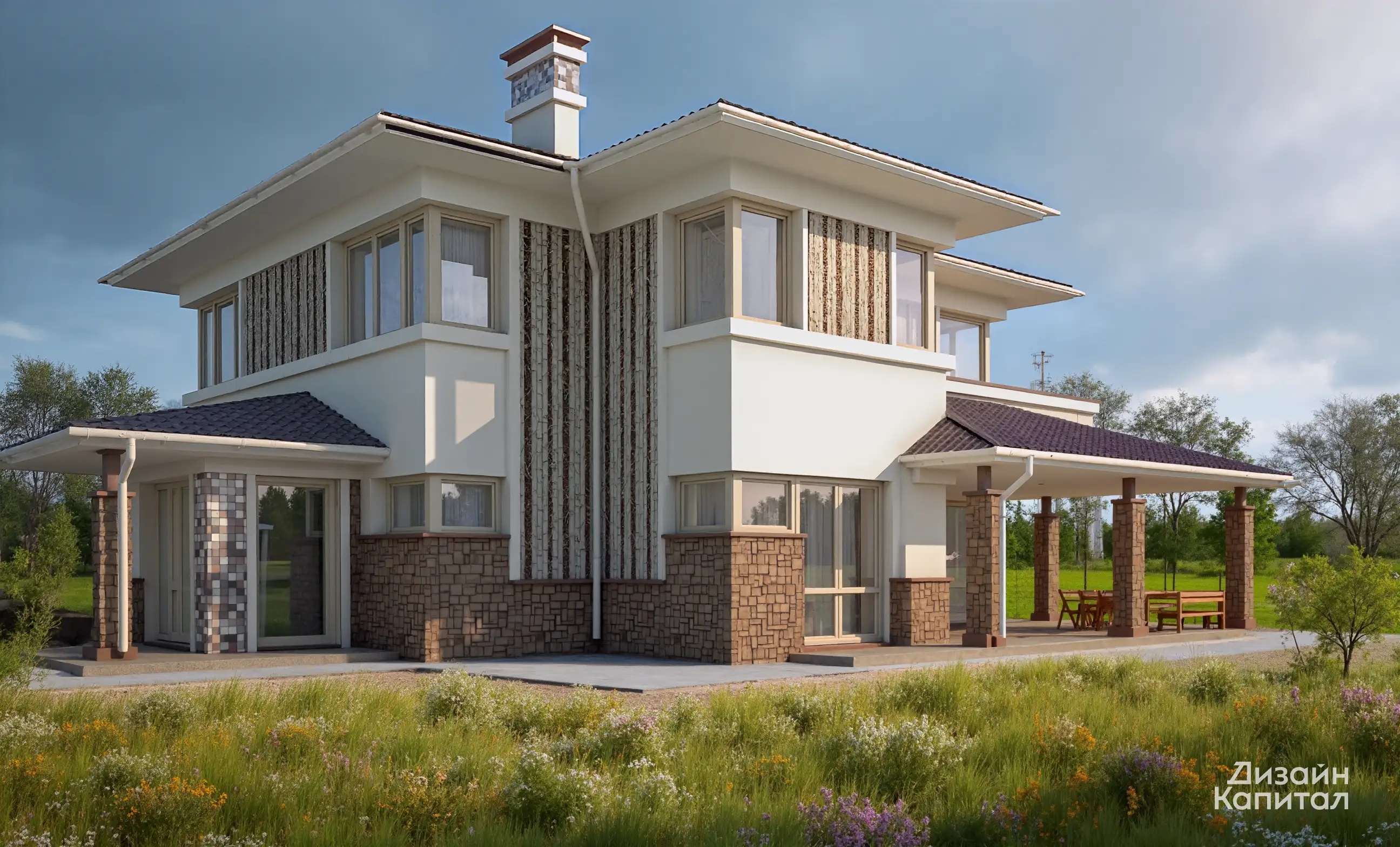 African-inspired modern house facade