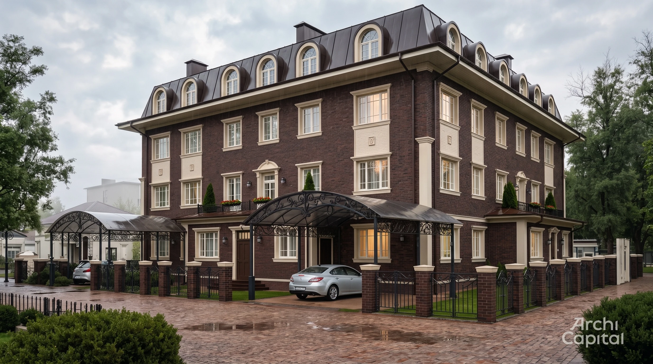 English-style office building facade design