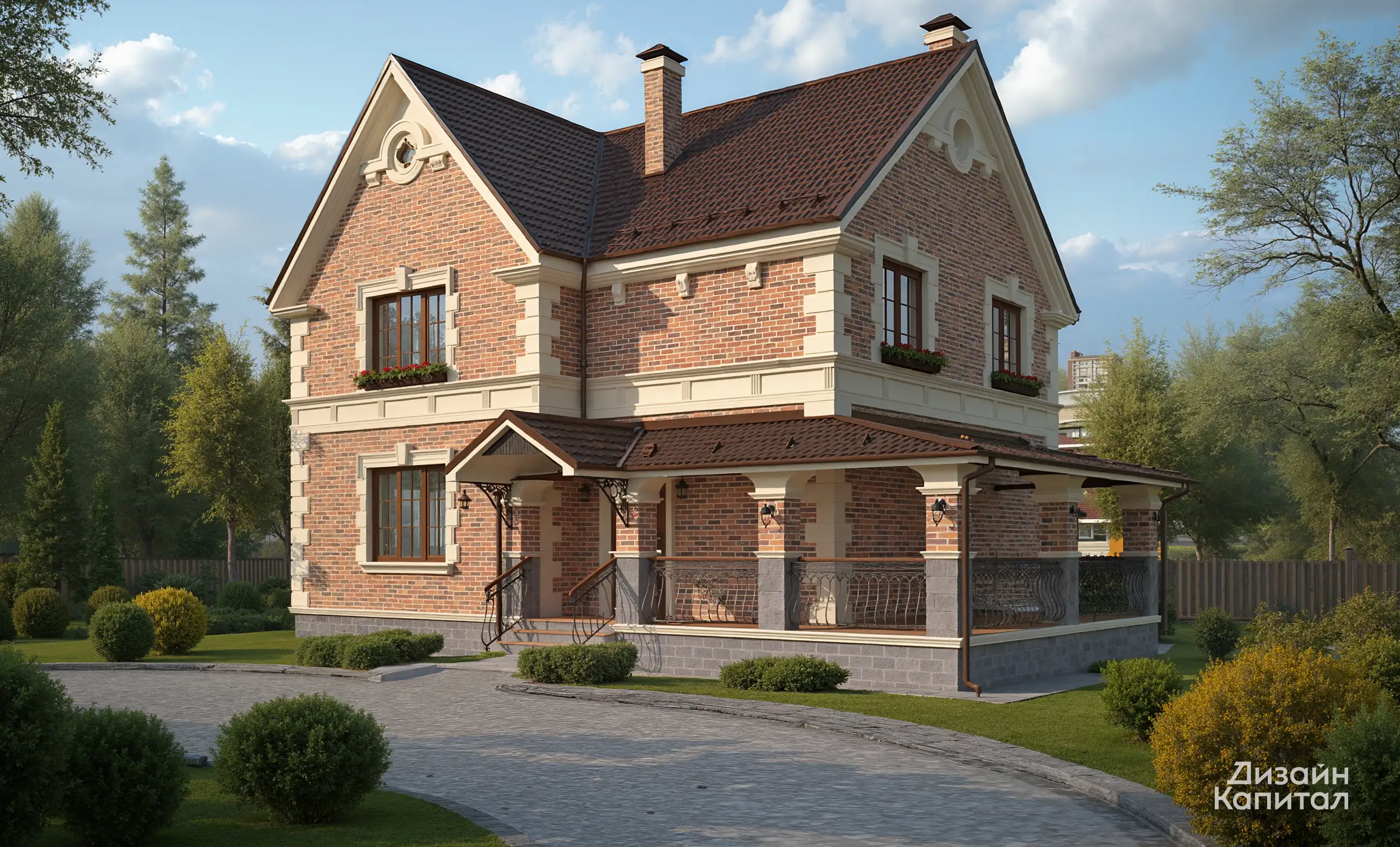 Facade of the house in Flanders style