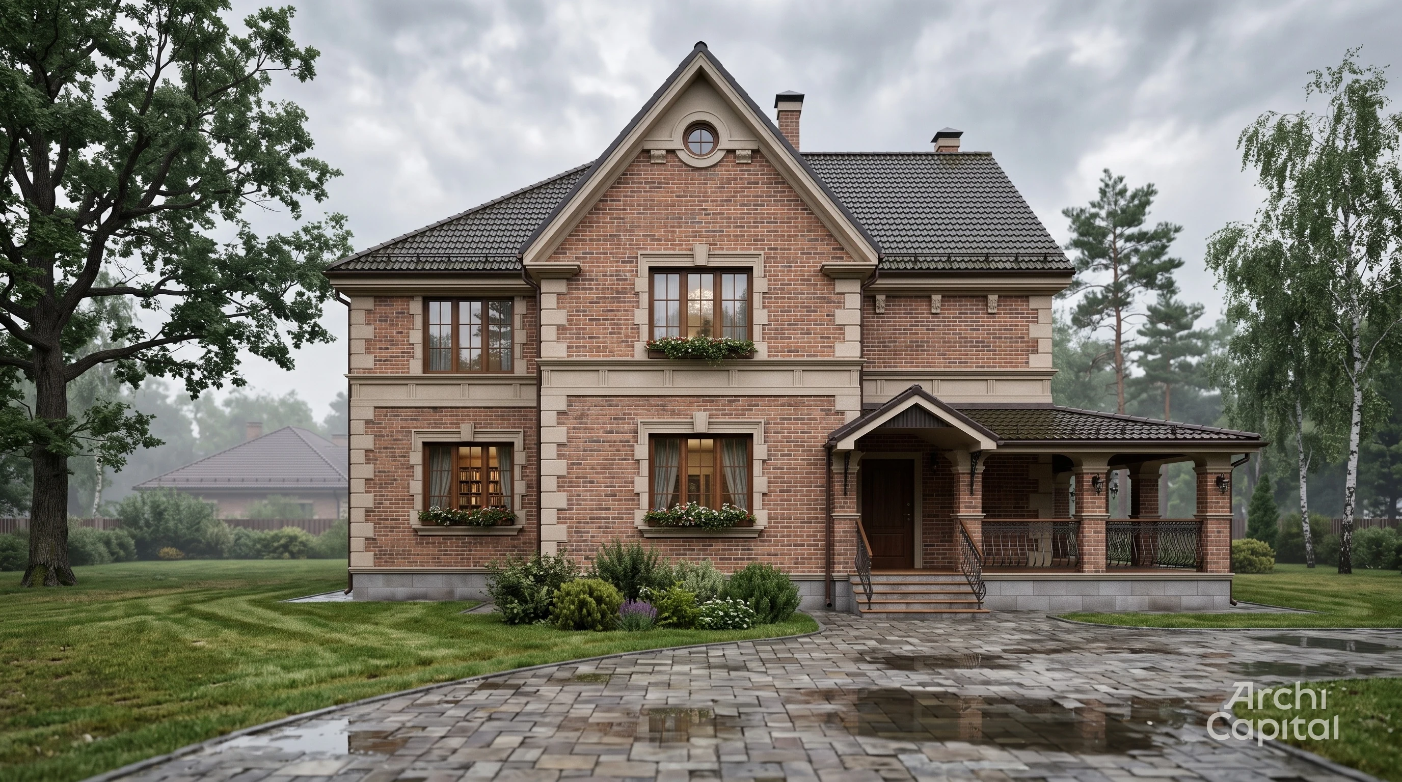 Facade of the house in Flanders style