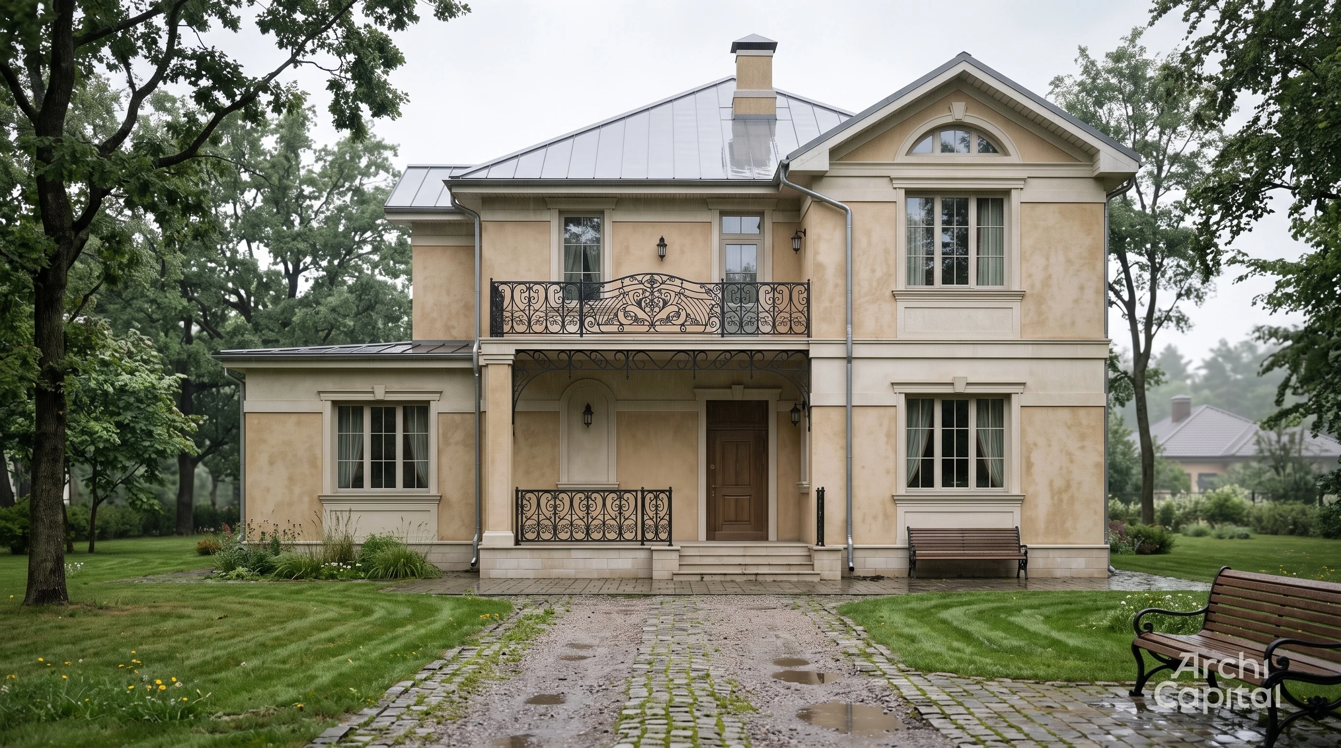 Beige Empire Style Facade Project
