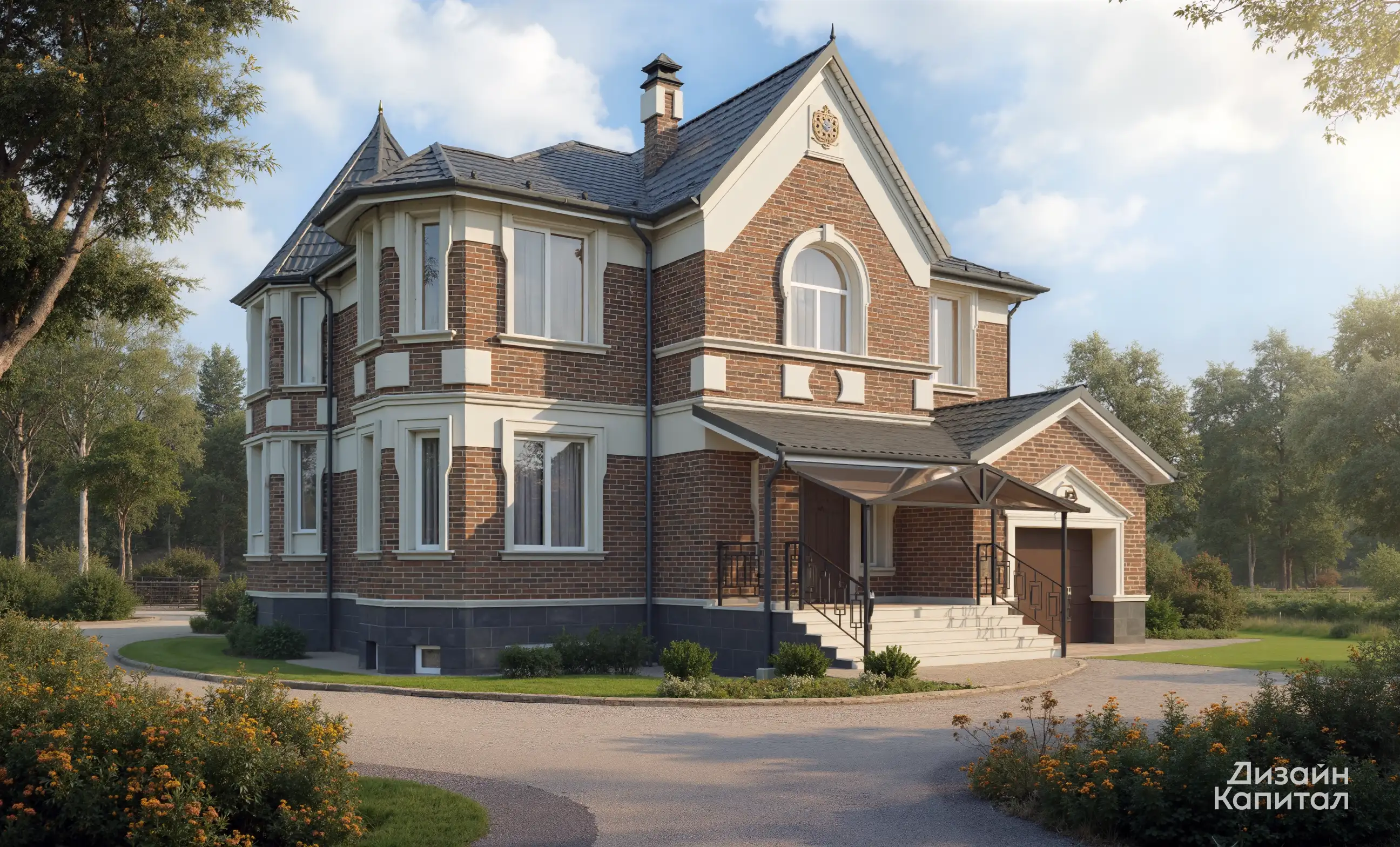 Brick facade design