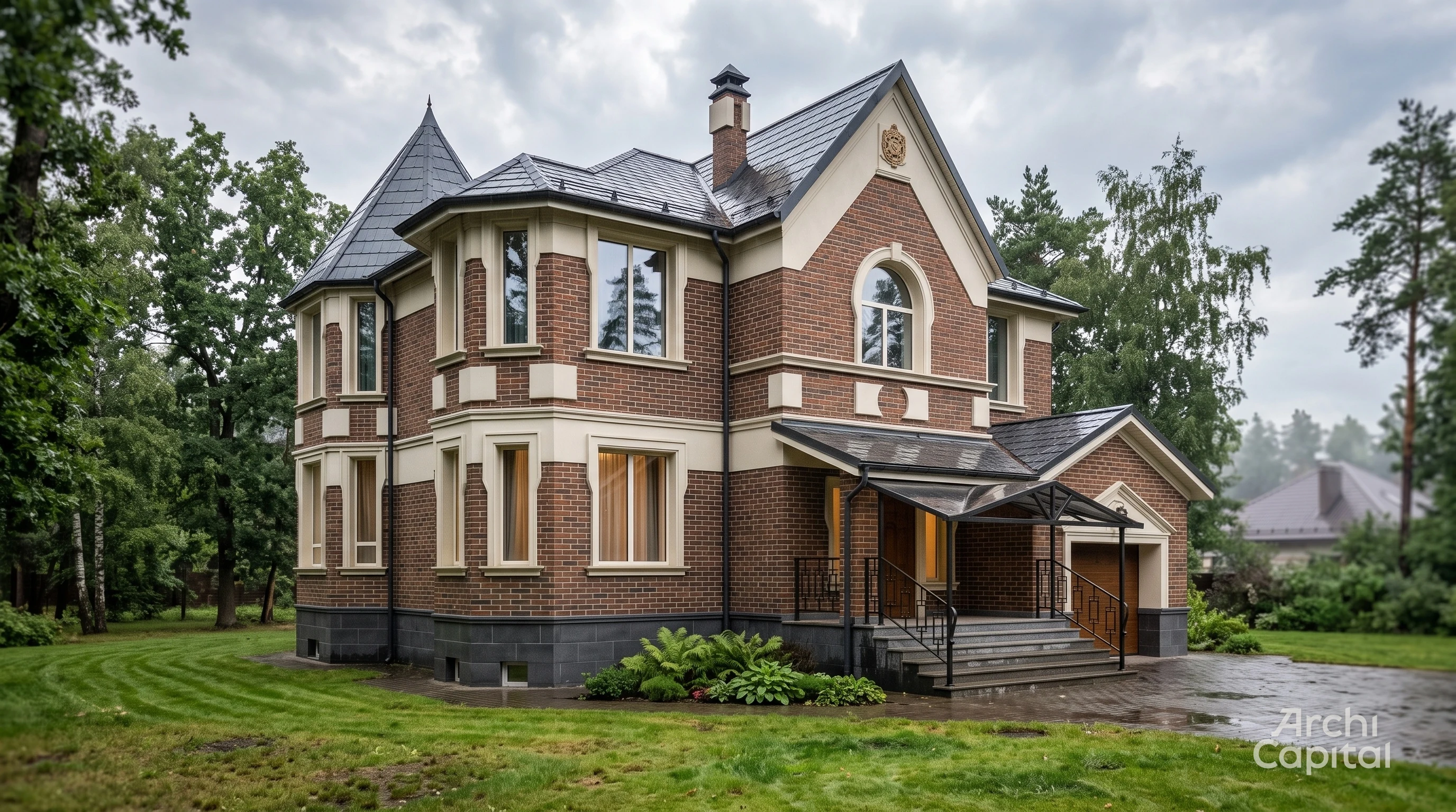 Brick facade design