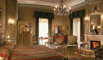 Aristocratic bedroom in classic French style with elements of luxury