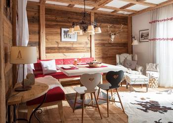 Interior design of  in house in Chalet style.