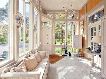 Beautiful example of veranda in house in renaissance style.