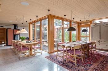 Light Scandinavian Interior with Panoramic Glazing: Unity with Nature