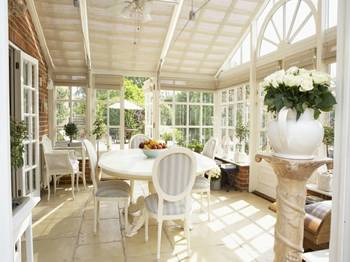Beautiful example of veranda in private house in renaissance style.