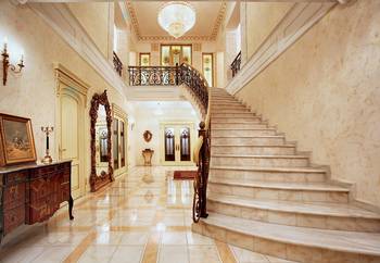 Option of stairs in private house in empire style.