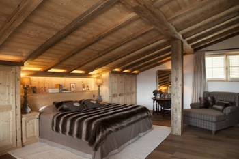 Attic in country house.