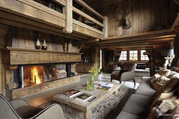  design in private house in Chalet style.