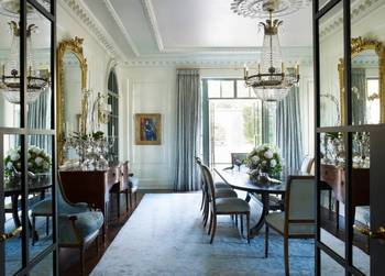 Dining room example in private house in renaissance style.