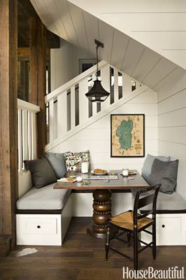 Stairs design in private house in Craftsman style.