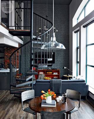 Stairs example in private house in loft style.