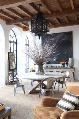 Dining room in country house.