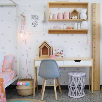 Scandinavian Minimalism with House Motifs: Functional Children's Interior in Pastel Tones