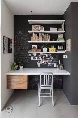 Photo of home office in house in contemporary style.
