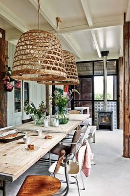 Photo of veranda in house in Mediterranean style.