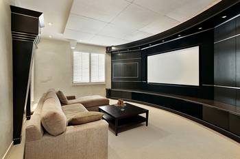 Theater in cottage in contemporary style.