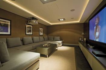 Theater example in private house in contemporary style.