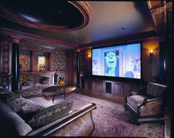 Interior design of theater in country house in renaissance style.