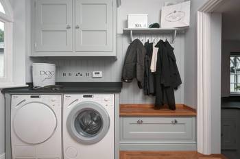 Interior of laundry in contemporary style.