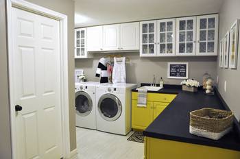 Beautiful example of laundry in house in artistic style.