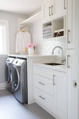 Laundry in country house.
