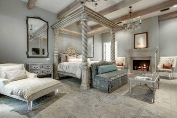Bedroom design in private house in renaissance style.