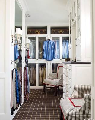 Wardrobe in private house in artistic style.