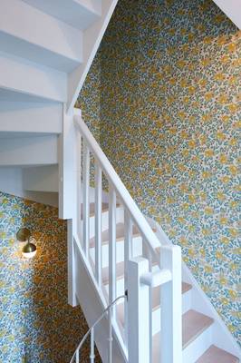 Stairs interior in private house in Craftsman style.