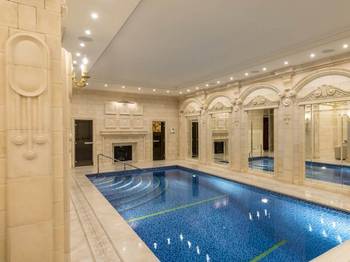 Pool in house in renaissance style.