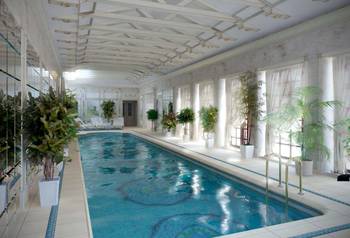 Pool in country house in renaissance style.
