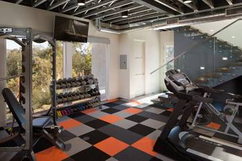 Gym in cottage.