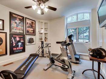Gym example in private house in artistic style.