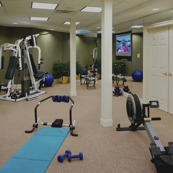 Beautiful example of gym in cottage in renaissance style.
